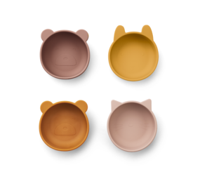 Liewood Siliconen Snack Bakjes Iggy Rose Mix Liewood Siliconen Snack Bakjes Iggy Rose Mix