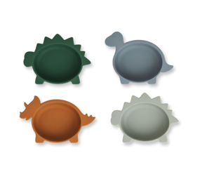 Liewood Siliconen Snack Bakjes Iggy Dino Blue Multi Mix Liewood Siliconen Snack Bakjes Iggy Dino Blue Multi Mix