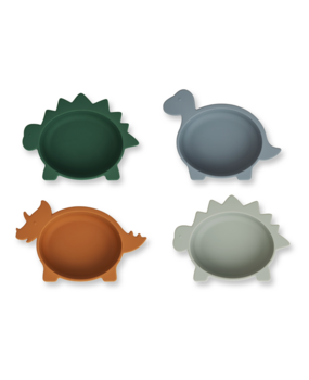 Liewood Siliconen Snack Bakjes Iggy Dino Blue Multi Mix