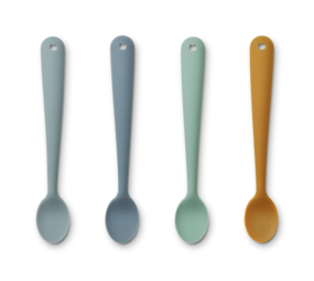 Liewood Siliconen Lepel Siv 4-pack Blue Multi Mix Liewood Siliconen Lepel Siv 4-pack Blue Multi Mix