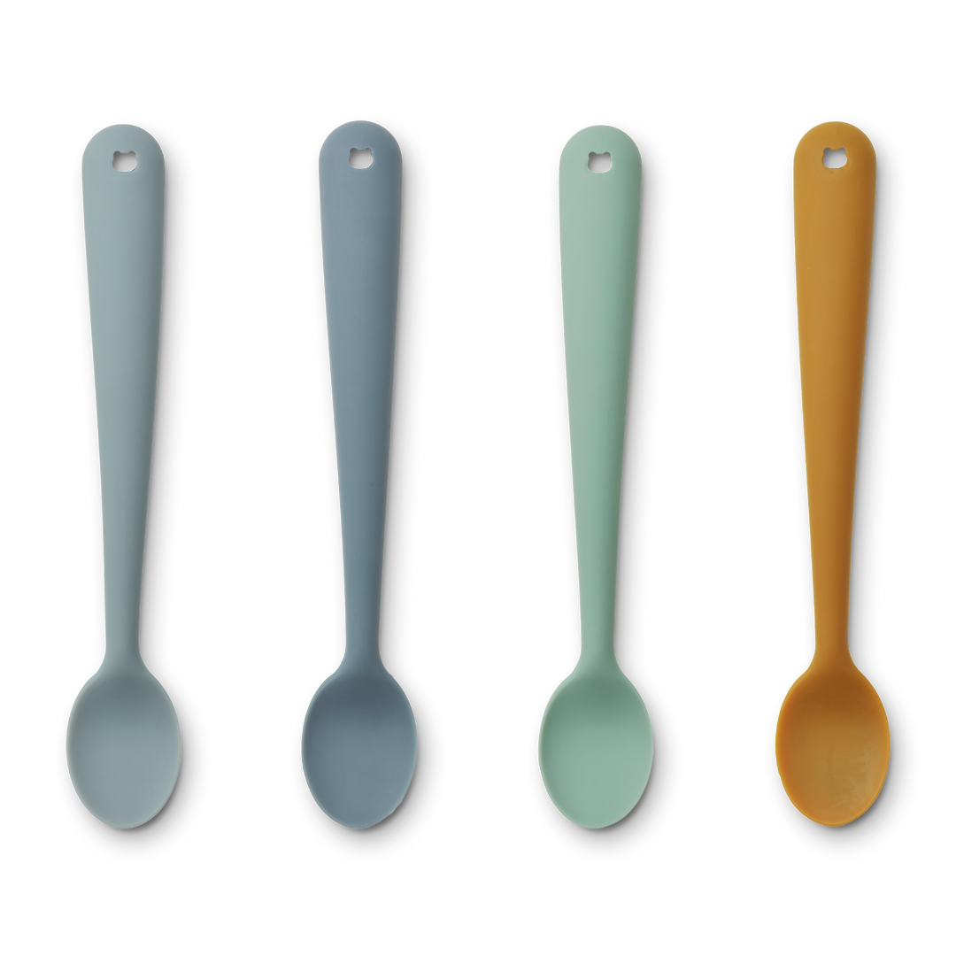 Siliconen Lepel Siv 4-pack Blue Multi Mix afbeelding