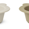 Liewood Siliconen Kom met Zuignap Peony 2-pack Sandy Oat