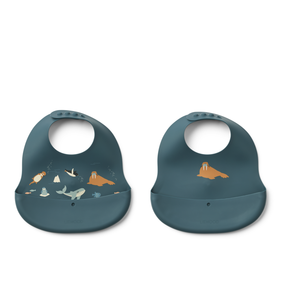 Liewood Slab Siliconen Ember 2-pack Arctic Sea Ocean view Liewood Slab Siliconen Ember 2-pack Arctic Sea Ocean view