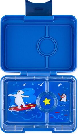 Yumbox Yumbox Snack 3 vakken Surf Blue Polar Bear Yumbox Yumbox Snack 3 vakken Surf Blue Polar Bear