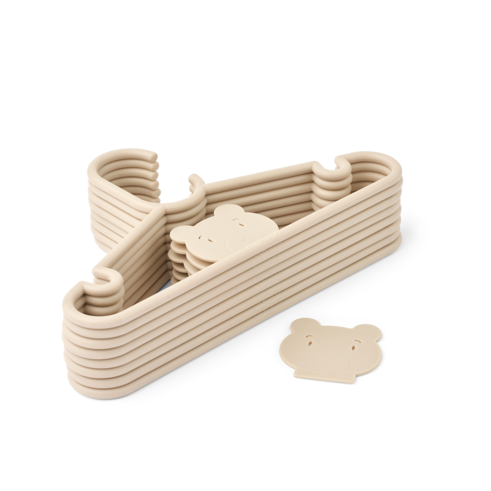 Liewood Kledinghanger Falton Mr Bear 8-Pack Sandy Liewood Kledinghanger Falton Mr Bear 8-Pack Sandy