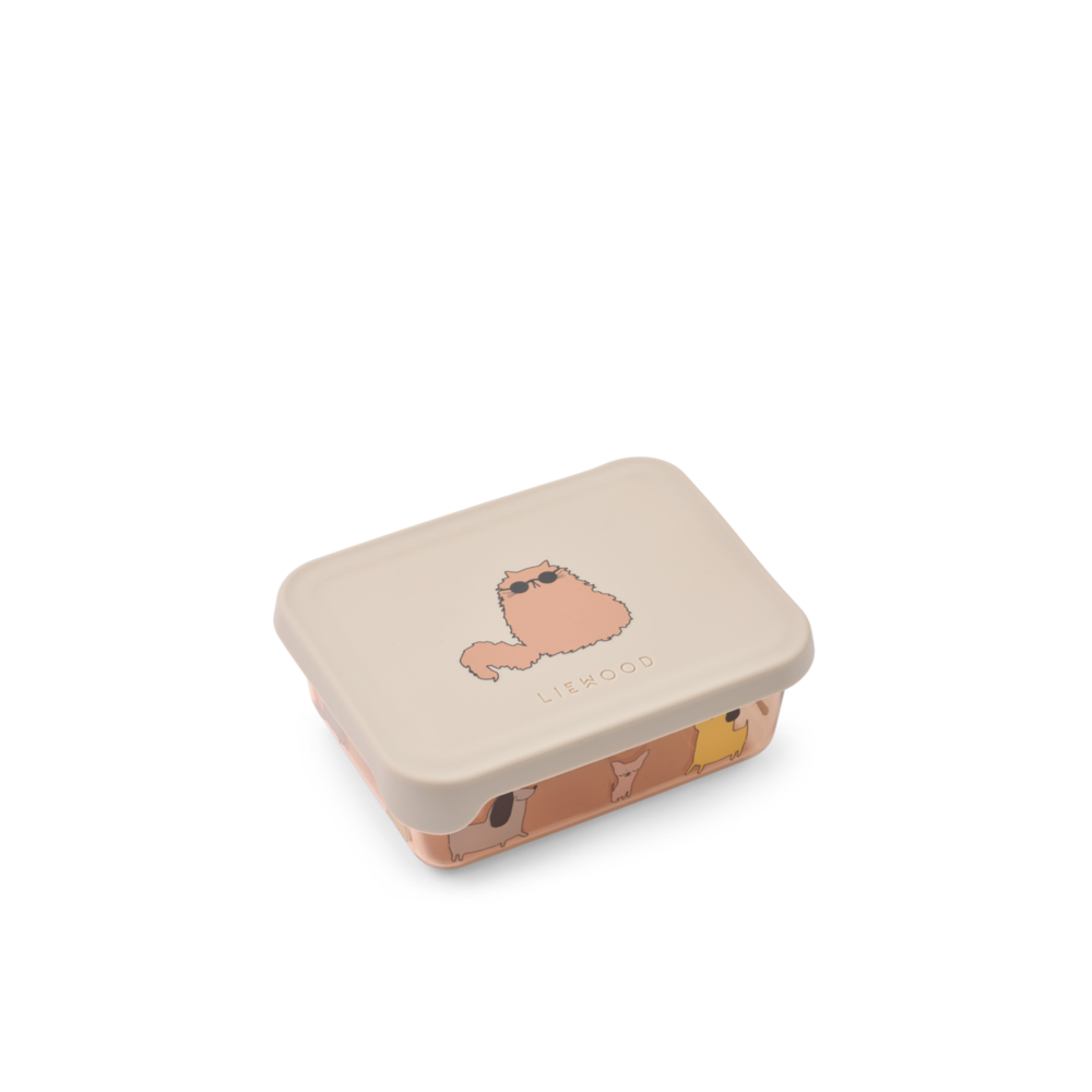 Liewood Snackbox Ako Cats and Dogs Sandy Liewood Snackbox Ako Cats and Dogs Sandy