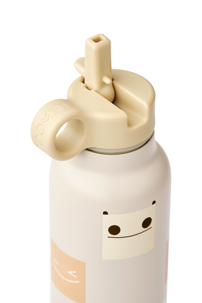 Liewood Drinkfles Falk Water Bottle 500 ml Smiley Sandy Liewood Drinkfles Falk Water Bottle 500 ml Smiley Sandy