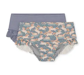 Konges Slojd Bikini Broekje Manuca Unicorn Blue 2-pack Konges Slojd Bikini Broekje Manuca Unicorn Blue 2-pack