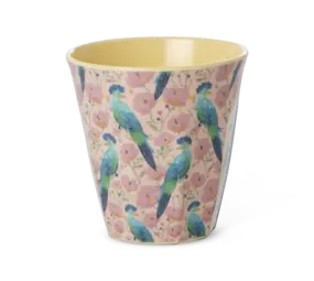 Rice Melamine Beker Exotic Bird Medium Rice Melamine Beker Exotic Bird Medium