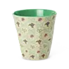 Rice Melamine Beker - Medium - Bow and Bouquet Rice Melamine Beker - Medium - Bow and Bouquet