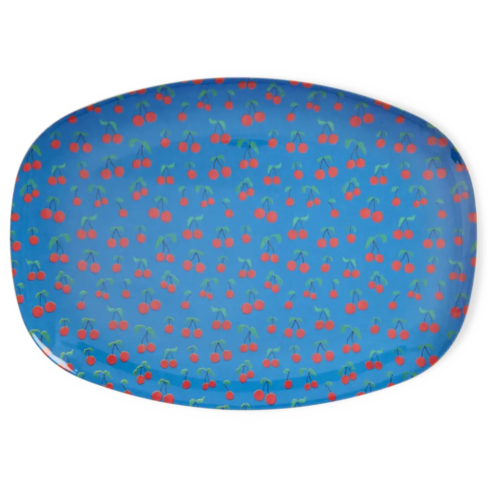 Rice Melamine Rechthoekig Bord - Cherry Love Rice Melamine Rechthoekig Bord - Cherry Love