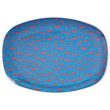 Rice Melamine Rechthoekig Bord - Cherry Love Rice Melamine Rechthoekig Bord - Cherry Love