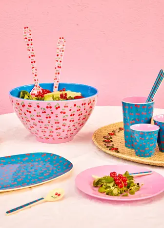Rice Melamine Rechthoekig Bord - Cherry Love Rice Melamine Rechthoekig Bord - Cherry Love