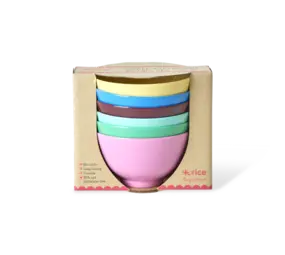 Rice Melamine Kom Show Your True Colors Small 6-pack Rice Melamine Kom Show Your True Colors Small 6-pack