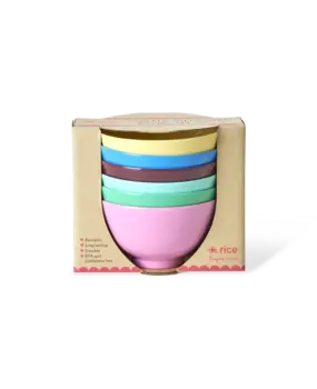 Rice Melamine Kom Show Your True Colors Small 6-pack Rice Melamine Kom Show Your True Colors Small 6-pack