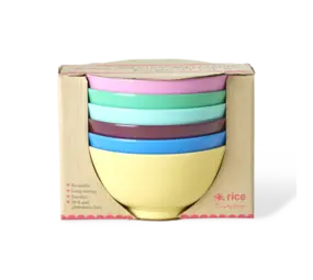 Rice Melamine Kom Show Your True Colors Medium 6-pack Rice Melamine Kom Show Your True Colors Medium 6-pack