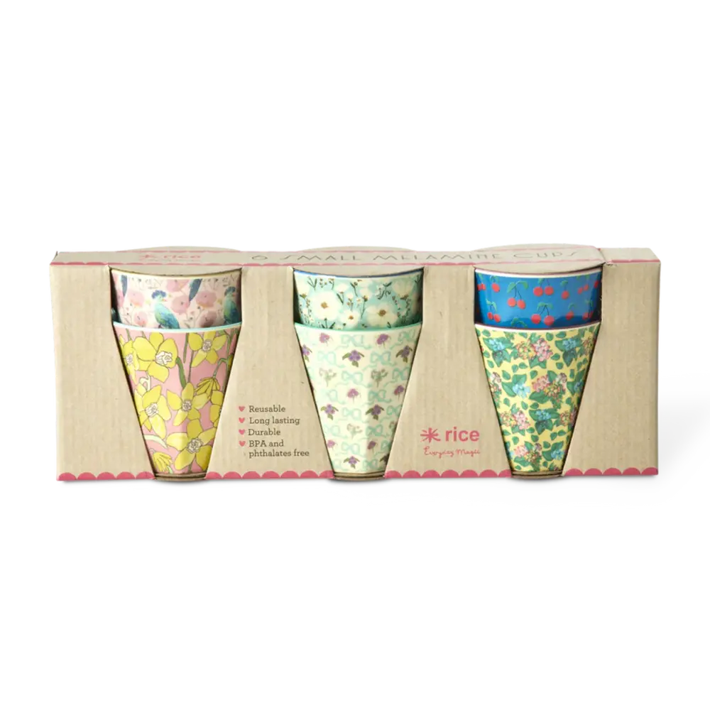 Rice Melamine Beker Show Your True Colors Prints 6-pack Rice Melamine Beker Show Your True Colors Prints 6-pack