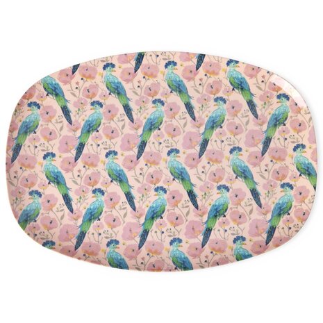 Rice Melamine Bord Exotic Bird Rice Melamine Bord Exotic Bird