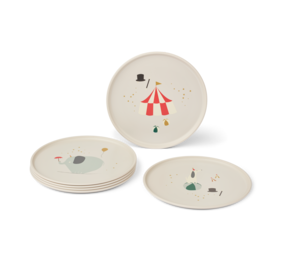 Liewood Bordjes Remco Circus Sandy 6-pack Liewood Bordjes Remco Circus Sandy 6-pack