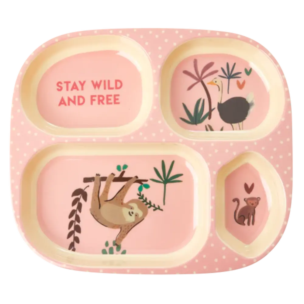 Rice Melamine Bord Vakken Pink Sweet Jungle Rice Melamine Bord Vakken Pink Sweet Jungle