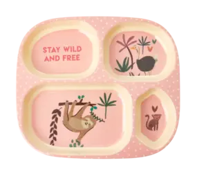 Rice Melamine Bord Vakken Pink Sweet Jungle Rice Melamine Bord Vakken Pink Sweet Jungle