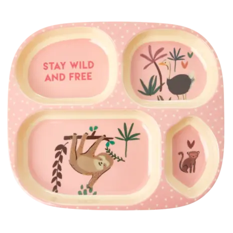 Rice Melamine Bord Vakken Pink Sweet Jungle Rice Melamine Bord Vakken Pink Sweet Jungle