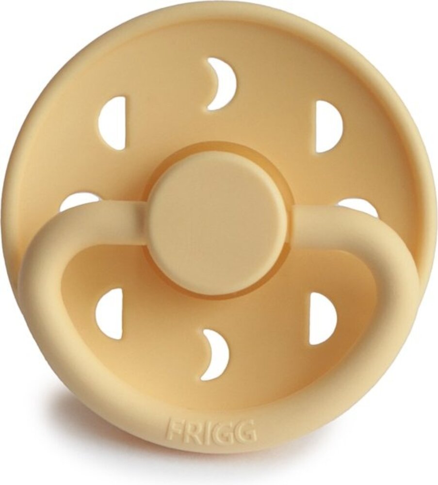 FRIGG Moon Fopspeen Latex | Pale Daffodil 0 - 6 mnd