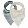 Jollein Slab Bandana Velvet Rib Sea Green Ivory 2-pack Jollein Slab Bandana Velvet Rib Sea Green Ivory 2-pack