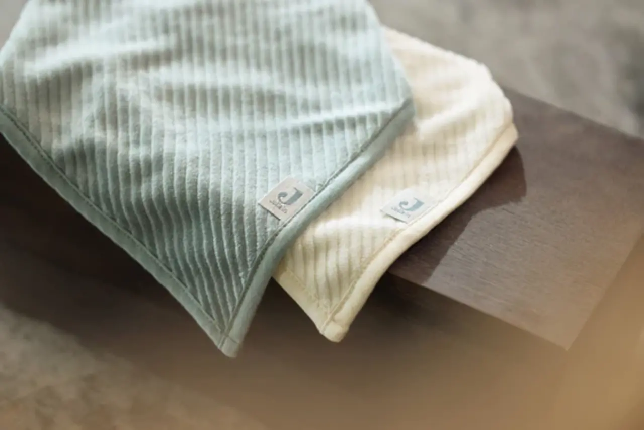 Jollein Slab Bandana Velvet Rib Sea Green Ivory 2-pack Jollein Slab Bandana Velvet Rib Sea Green Ivory 2-pack