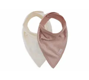 Jollein Slab Bandana Velvet Rib Wild Rose Ivory 2-pack Jollein Slab Bandana Velvet Rib Wild Rose Ivory 2-pack