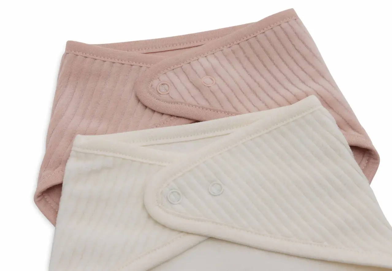 Jollein Slab Bandana Velvet Rib Wild Rose Ivory 2-pack Jollein Slab Bandana Velvet Rib Wild Rose Ivory 2-pack