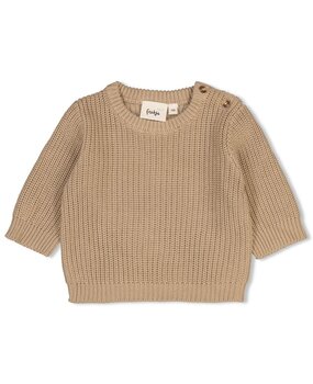 Feetje Babykleding Sweater Gebreid Taupe Melange Feetje Babykleding Sweater Gebreid Taupe Melange