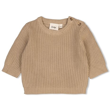 Feetje Babykleding Sweater Gebreid Taupe Melange Feetje Babykleding Sweater Gebreid Taupe Melange