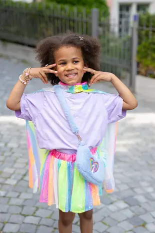 Great Pretenders Schoudertas Regenboog Knuffel - Lichtblauw Great Pretenders Schoudertas Regenboog Knuffel - Lichtblauw