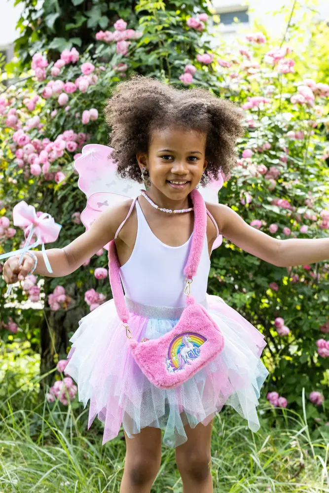 Great Pretenders Schoudertas Regenboog Knuffel  - Roze Great Pretenders Schoudertas Regenboog Knuffel  - Roze