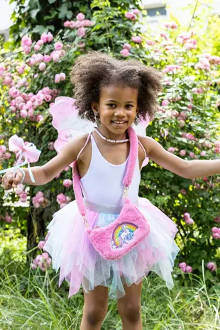 Great Pretenders Schoudertas Regenboog Knuffel  - Roze Great Pretenders Schoudertas Regenboog Knuffel  - Roze