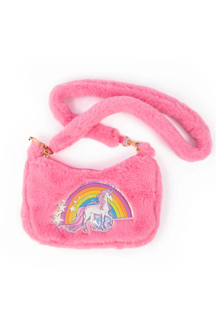 Schoudertas Regenboog Knuffel  - Roze afbeelding