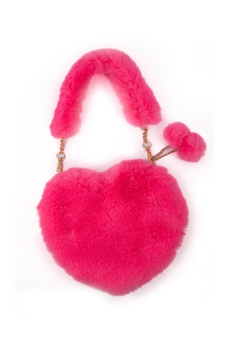 Tasje Pinky Promise Furry Fuchsia afbeelding