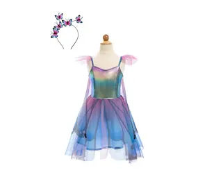 Great Pretenders Jurk Blue Butterfly Twirl met Vleugels en Hoofdband Great Pretenders Jurk Blue Butterfly Twirl met Vleugels en Hoofdband