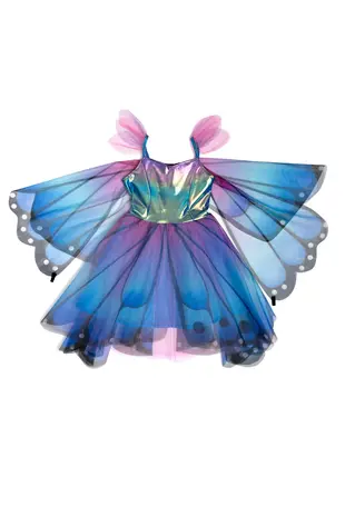 Great Pretenders Jurk Blue Butterfly Twirl met Vleugels en Hoofdband Great Pretenders Jurk Blue Butterfly Twirl met Vleugels en Hoofdband