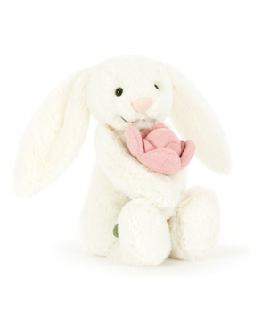 Jellycat Knuffel Bashful Bunny With Peony (Small)