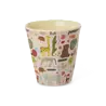 Rice Melamine Beker Wildlife Print Pink Small Rice Melamine Beker Wildlife Print Pink Small