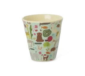 Rice Melamine Beker Wildlife Print Small Rice Melamine Beker Wildlife Print Small