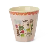 Rice Melamine Beker Wildlife Print Pink Medium Rice Melamine Beker Wildlife Print Pink Medium