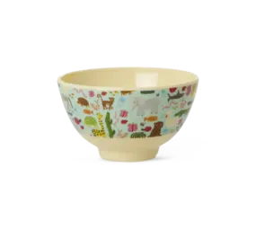 Rice Melamine Kom Wildlife Print Mint Small Rice Melamine Kom Wildlife Print Mint Small