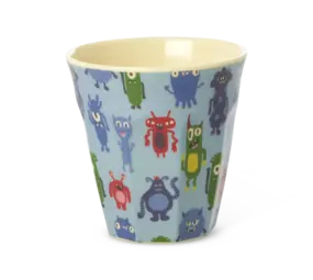 Rice Melamine Beker Monsters Medium Rice Melamine Beker Monsters Medium