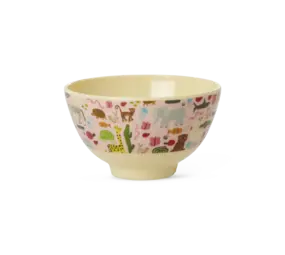 Rice Melamine Kom Wildlife Print Pink Small Rice Melamine Kom Wildlife Print Pink Small