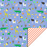 House of Products Inpakpapier Rol Party Animals Blue - Stripe Salmon House of Products Inpakpapier Rol Party Animals Blue - Stripe Salmon