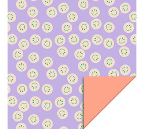 House of Products Inpakpapier Rol Smile Lilac - Salmon House of Products Inpakpapier Rol Smile Lilac - Salmon