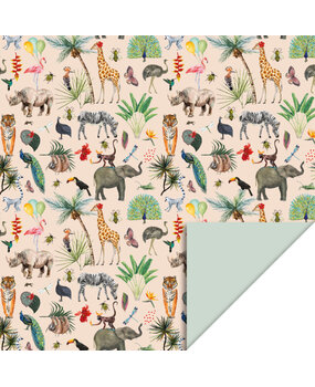 House of Products Inpakpapier Rol Jungle Beige - Pistache House of Products Inpakpapier Rol Jungle Beige - Pistache